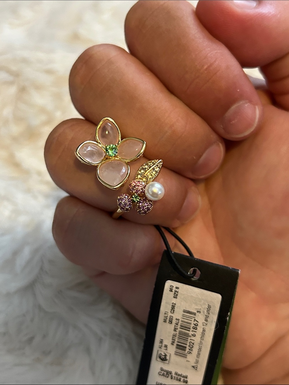 NWT $128 kate spade Pastel Petals Ring - Picture 10 of 12